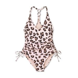 Kona Sol cheetah print one piece swimsuit 4/$20